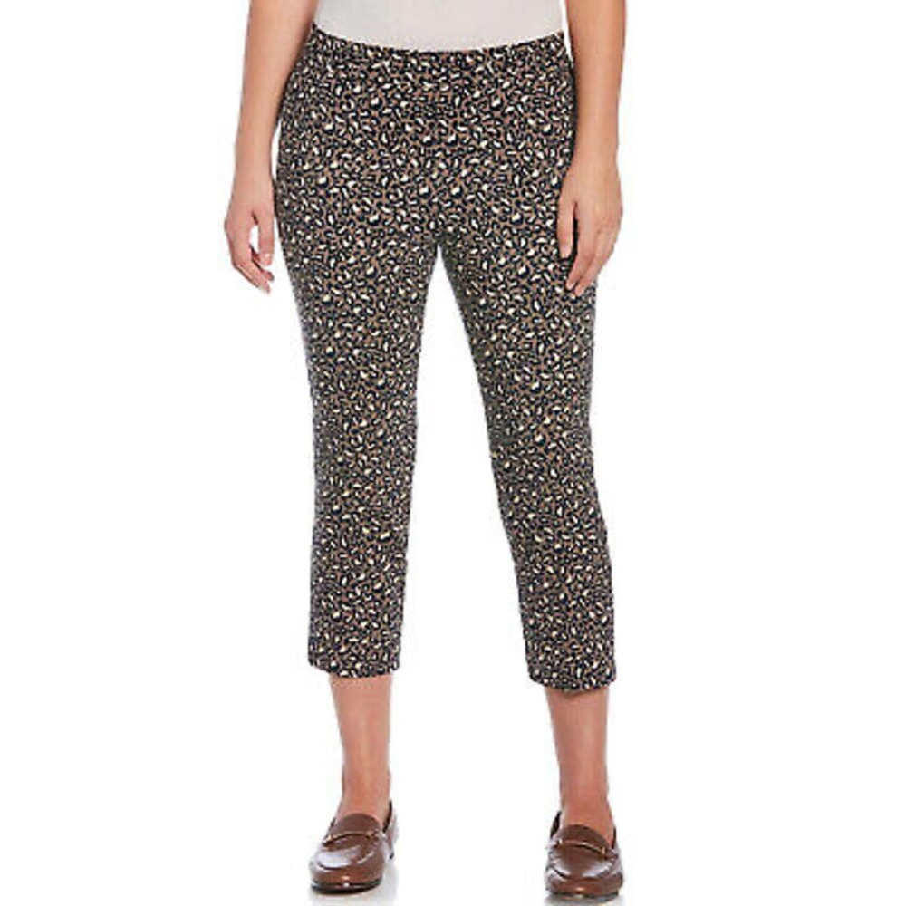 Rafaella Black and Brown Cropped Pants